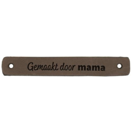 Leren Label door mama gemaakt 7x1 cm