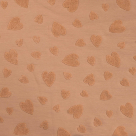Cotton Heart Jacquard Salmon