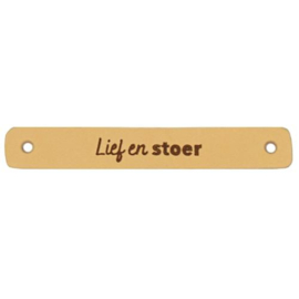 Leren Label lief en stoer 7x1 cm