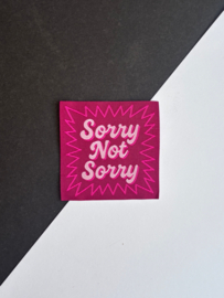 Label Sorry not sorry xxl