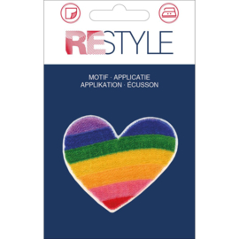 Restyle applicatie regenboog hartje