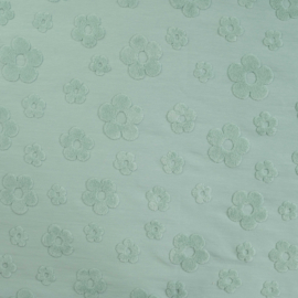 Cotton Flower Jacquard Dusty mint