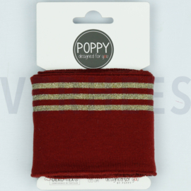 Cuffs Lurex 7 cm bordeaux