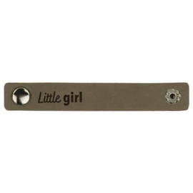 Leren label Little Girl 10 x 1,5