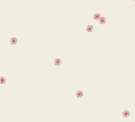 Madeliefje Roze Licht Beige Family-Fabrics