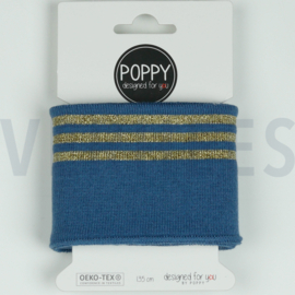 Cuffs Lurex 7 cm jeans blauw