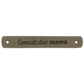 Leren Label door mama gemaakt 7x1 cm