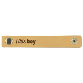Leren label Little boy 10 x 1,5