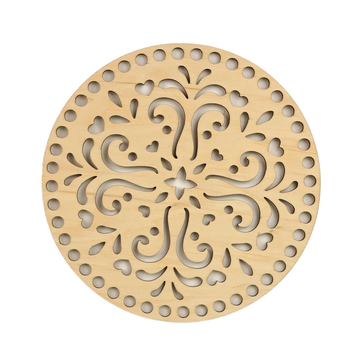 Mandala berkenhout 17 cm hartje