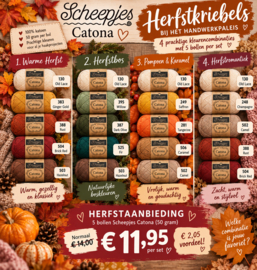 Herfstpakketje Scheepjes Catona 5x 50 gram