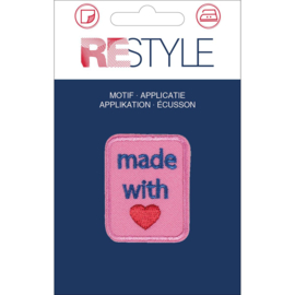 Restyle applicatie handmade roze