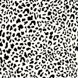 Rib jersey stof panter beige