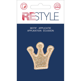 Restyle applicatie kroon met glitter