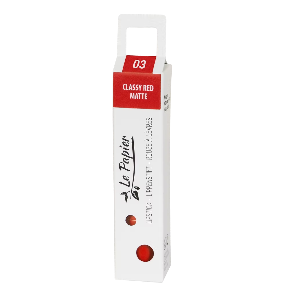 Le Papier Paper tube lipstick - CLASSY RED 03 Matte