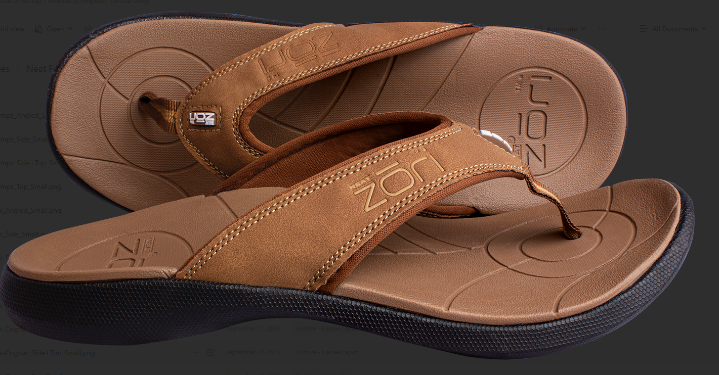 Neatfeat - Zori Slippers - Cognac Black