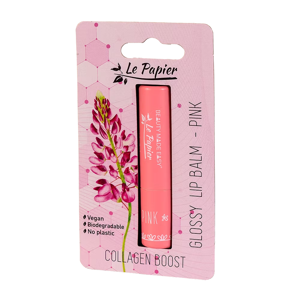 Beauty Made Easy - Glossy Lip Balm with Collagen - PINK