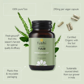 Fushi - Organic Tulsi (Holy Basil) - 60 capsules