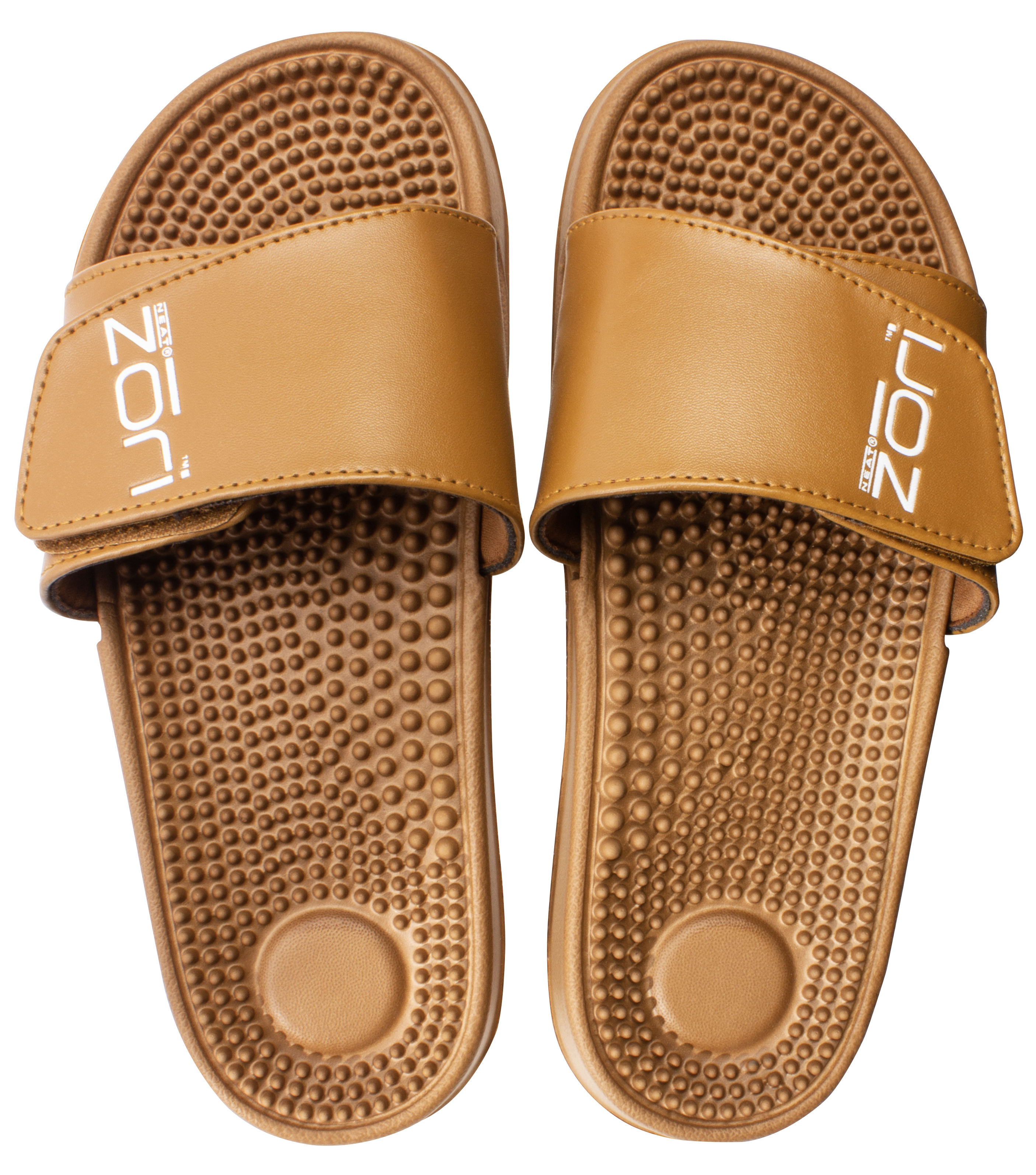 Neatfeat - Zori Slippers - Cognac - Massage Pump