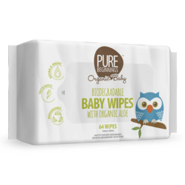 Biodegradable Baby Wipes with organic aloe