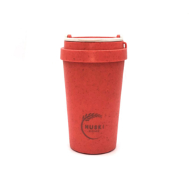 Eco-friendly reusable travel cup in coral - 400ml