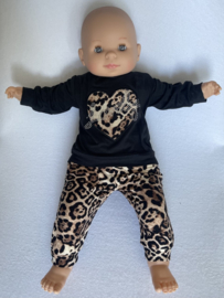 Baby meisjes set 2 delig "Panter' bestaande uit een trui met een broek