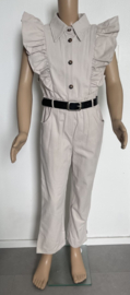 Meisjes Jumpsuit "Beige" inclusief tasje en riem