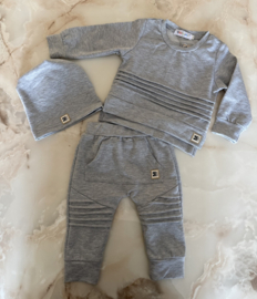 Baby jongens 3-delige set "Grijs"