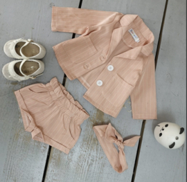 Baby meisjes 3-delige set roze gestreept