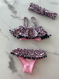 Meisjes bikini met haarbandje "Roze"