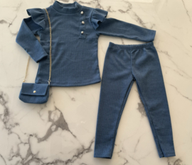 Meisjes 3 delig setje "Blauw"