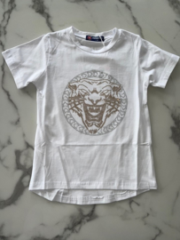 Jongens t-shirt | Shirt voor jongens Wit met leeuwen logo