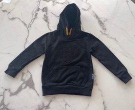 Jongens Hoodie met tijgerkop Zwart