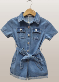 Meisjes spijker jumpsuit "Blauw"