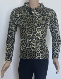 Meisjes trui | Longsleeve "Panterprint Groen"