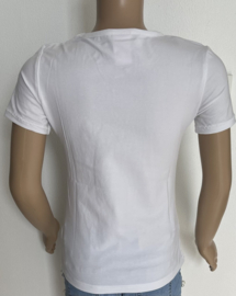 Meisjes shirt, t-shirt voor meisjes "Bonjour Mon Amour" in de kleur wit