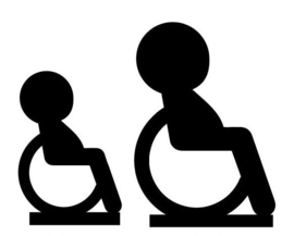 Element poppetje rolstoel