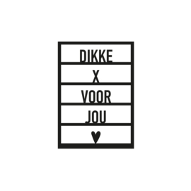 Dikke x voor jou..