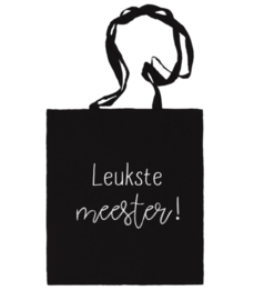 Katoenen tas | Leukste meester | Zwart