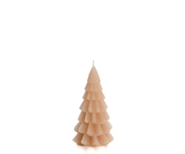 Kerstboom kaars - klein - 6 x 12cm (in 3 kleuren)