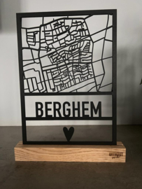 Houten plattegrond Berghem maat M