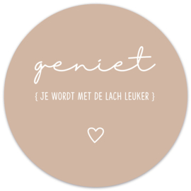 Muurcirkel geniet lach Ø 20 cm