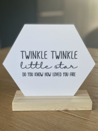 Muurhexagon Twinkle twinkle little star