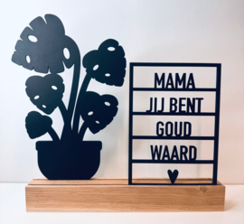 Mama jij bent  goud waard + plant 4 (Kant-en-klaar)