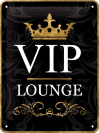 VIP Lounge Kroon -  Metalen wandbord in Reliëf 15 x 20 cm