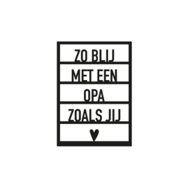 Zo blij met een opa zoals jij..