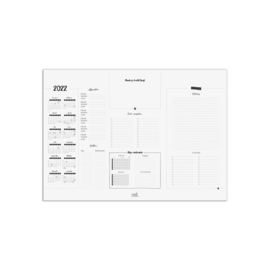 Bureauonderlegger A2 zwart wit 2022