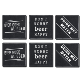 Onderzetters 6 stuks - Bier