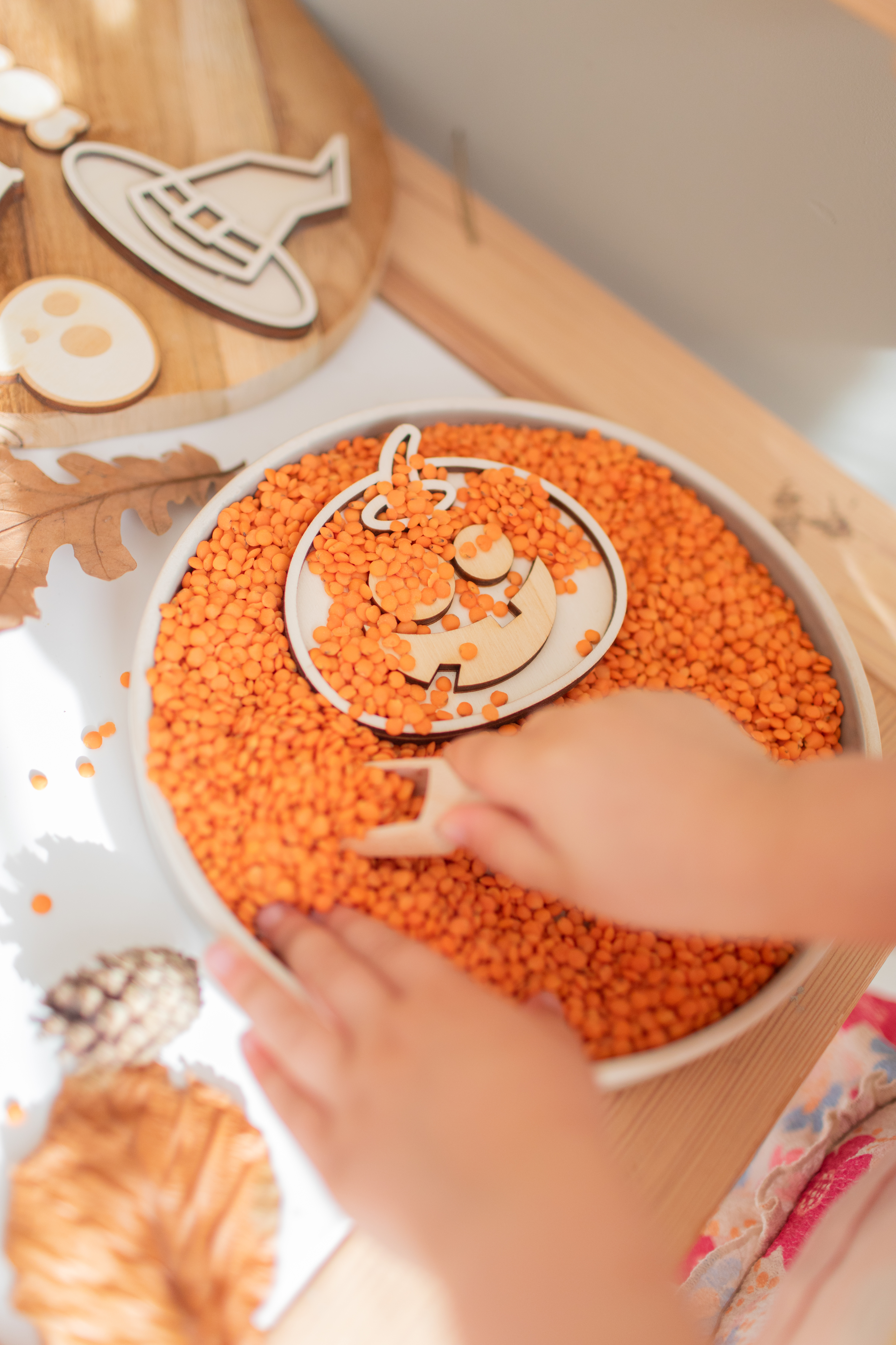 Houten speeltray - De herfst