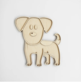Houten speeltray - Hond