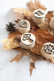 Houten stempelset - De herfst -